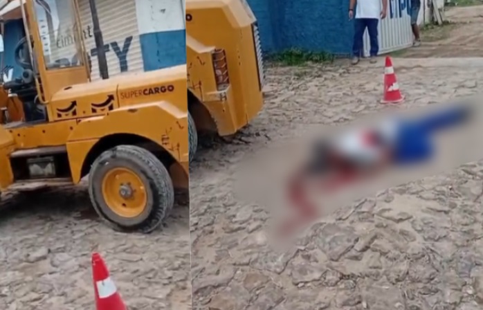 Local do acidente onde homem foi atropelado por trator na zona Leste de Teresina.