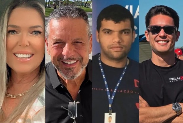 Área atingida por avião de pequeno porte após queda em Capão da Canoa no Rio Grande do Sul.