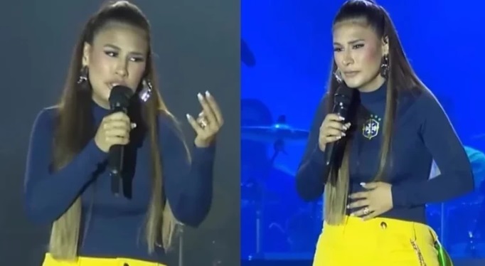 Simone Mendes interrompe show após mal-estar e diverte público com pedido inusitado