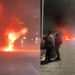 Ônibus pega fogo e interdita faixas na Ponte Rio-Niterói