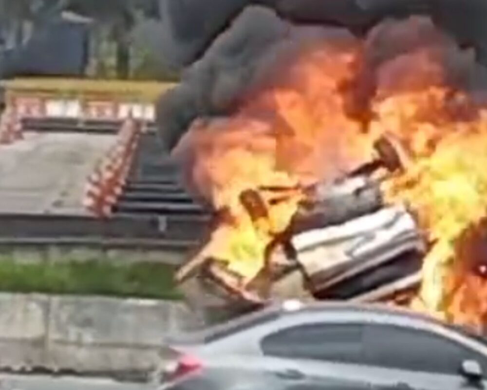 Motorista morre após carro bater em barreira de proteção na BR-101 em São Gonçalo