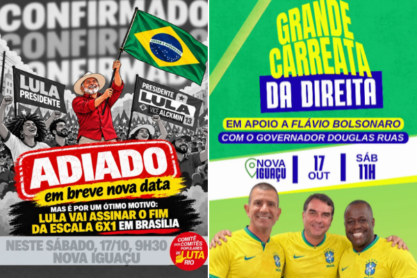 atos de direita e de esquerda